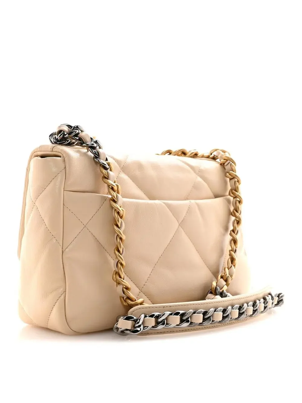 Goatskin Quilted Medium Chanel 19 Flap #325326C50B
